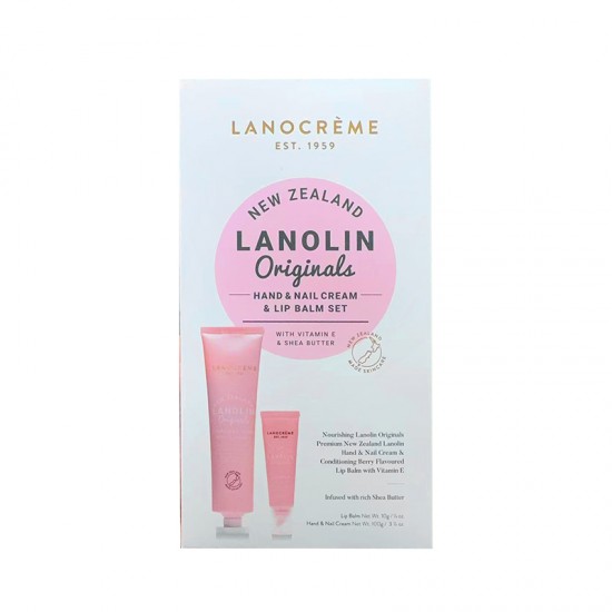 Lanocreme 兰侬绵羊油羊毛脂VE护甲护手霜 润唇膏护唇套盒（护甲护手霜100g 润唇膏10g ） 保质期：2028.2