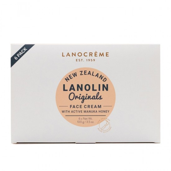 【一件包邮】Lanocreme 兰侬绵羊油保湿补水滋润面霜  麦卢卡蜂蜜面霜100g 6盒装  适合多种肤质
