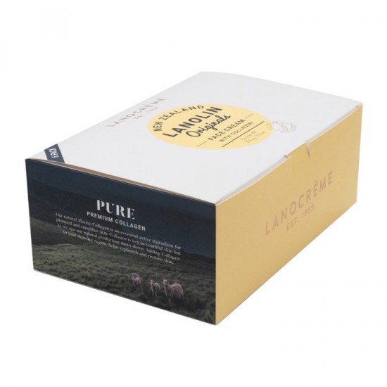 【一件包邮】Lanocreme 兰侬绵羊油保湿补水滋润面霜  胶原蛋白面霜100g 6盒装 适合混合偏敏感性肤质