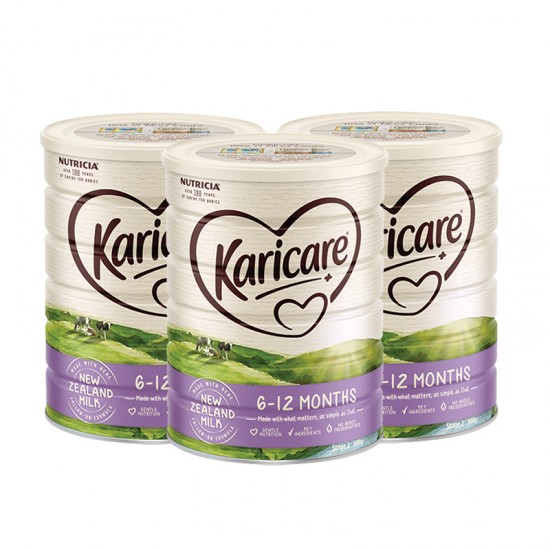 【普线】【3罐】新西兰直邮 Karicare 可瑞康婴儿奶粉牛奶粉2段普通装 900g/罐 3罐装（6-12个月）  保质期：2025.8