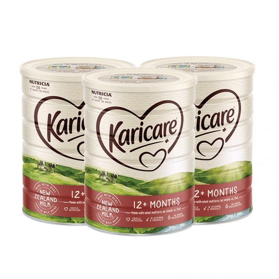 【新西兰直邮】【时安达普线8周以上】【3罐】 Karicare 可瑞康婴儿奶粉牛奶粉3段普通装 900g/罐 3罐装（1岁以上） 保质期：2026.11左右
