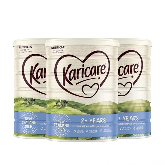 【新西兰直邮】【时安达普线8周以上】【3罐】Karicare 可瑞康婴儿奶粉牛奶粉4段普通装 900g/罐 3罐装 （2岁以上）保质期：2026.11左右