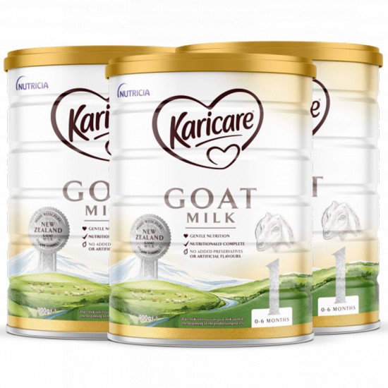 【Karicare 新西兰直邮】【时安达普线8周以上】【3罐】Karicare GOAT可瑞康羊奶粉1段*3罐（0-6个月）  保质期：2026.12左右