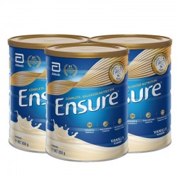 【新西兰直邮】【快线BC直邮保税清关模式】【3罐】雅培Ensure大安素成人奶粉850g营养蛋白质粉全安素 香草味 3罐 保质期2026.7左右