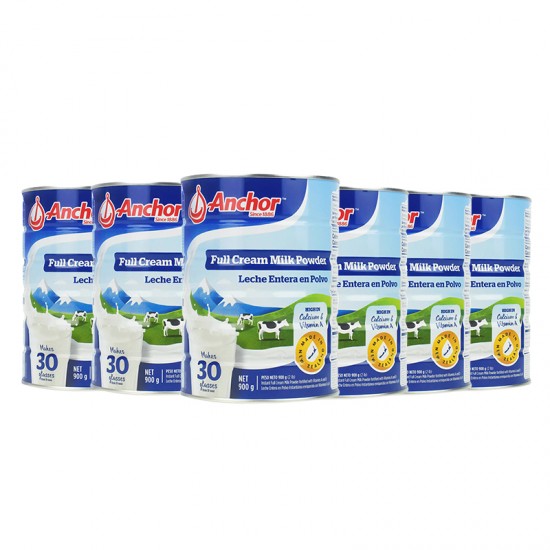 【新西兰发货】【预计6-8周】【6罐】Anchor 安佳全脂奶粉 罐装900g （6罐直邮包邮） 保质期2025.9