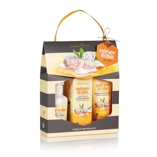 【秒杀包邮】Parrs 帕氏 Wild Ferns Honey Babe 蜂蜜宝宝礼品套装 3件套(洗发沐浴露140ml(2025.12)+助眠喷雾100ml(2025.9)+保湿护肤霜 100ml(2026.4) ) 【秒杀包邮】Parrs 帕氏 Wild Ferns Honey Babe 蜂蜜宝宝礼品套装 3件套(洗发沐浴露140ml(2025.12)+助眠喷雾100ml(2025.9)+保湿护肤霜 100ml(2026.4) )