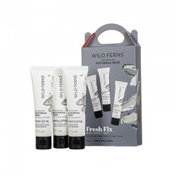 Wild Ferns 帕氏 罗托鲁瓦泥浆迷你身体套装 - 焕新修复（泥浆身体乳30ml+泥浆身体磨砂膏30ml+泥浆护手霜30ml）保质期2029.4
