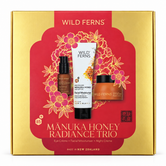 Wild Ferns 帕氏麦卢卡亮肤礼盒套装三件套（眼霜30ml+防晒日霜80ml+晚霜90g） 保质期2029.3