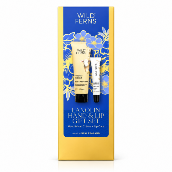 Wild Ferns 帕氏绵羊油羊毛脂手霜唇膏套装礼盒(手霜80ml+唇膏15ml) 保质期2029.7