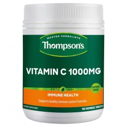 THOMPSON'S 汤普森 天然维生素C咀嚼片VC 1000MG 150片 保质期2028.1