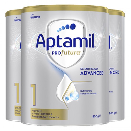 【新版本800克包装】【Aptamil 新西兰直邮】【时安达普线预计6-8周工作日】【3罐】Aptamil爱他美白金1段*3罐装（0-6个月）保质期2027.10左右