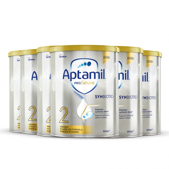 【Aptamil 新西兰直邮】【普线】【3罐*2箱】Aptamil爱他美白金2段*6罐装（6-12个月） 保质期2025.4
