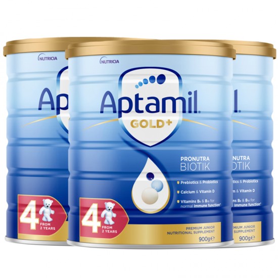 【Aptamil 新西兰直邮】【普线预计6-8周工作日】【3罐】爱他美金装4段*3罐 （2岁以上）  保质期：2026.12左右