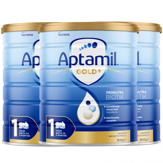 【Aptamil 新西兰直邮】【普线预计6-8周工作日】【3罐】爱他美金装1段*3罐 （0-6个月） 保质期：2026.12左右