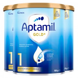 【Aptamil 新西兰直邮】【普线预计6-8周工作日】【3罐】爱他美金装1段*3罐 （0-6个月） 保质期：2027.8左右
