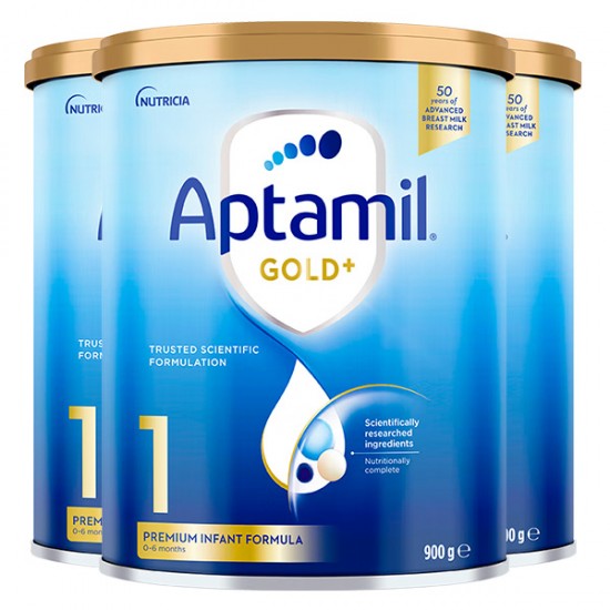 【Aptamil 新西兰直邮】【普线预计6-8周工作日】【3罐】爱他美金装1段*3罐 （0-6个月） 保质期：2027.8左右