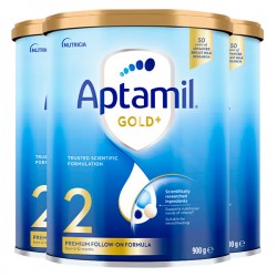 【Aptamil新西兰直邮】【普线预计6-8周工作日】【3罐】爱他美金装2段*3罐（6-12个月）  保质期：2027.11左右