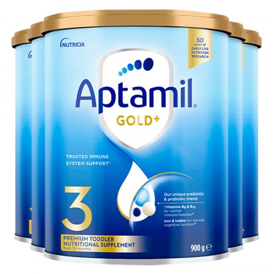 【Aptamil 新西兰直邮】【普线预计6-8周工作日】【6罐（拆单发货）】爱他美金装3段*6罐 （1岁以上）  保质期2027.10左右