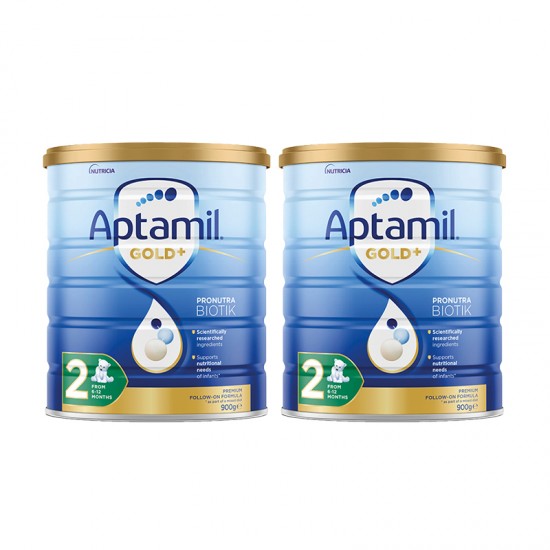 【国内现货】Nutricia Aptamil 爱他美金装2段奶粉 2罐装 保质期2025.10