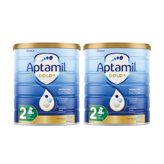 【国内现货-需人民币支付】Nutricia Aptamil 爱他美金装2段奶粉 2罐装 保质期2026.10