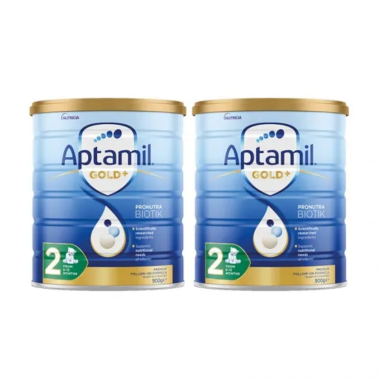 【国内现货-需人民币支付】Nutricia Aptamil 爱他美金装2段奶粉 2罐装 保质期2026.10