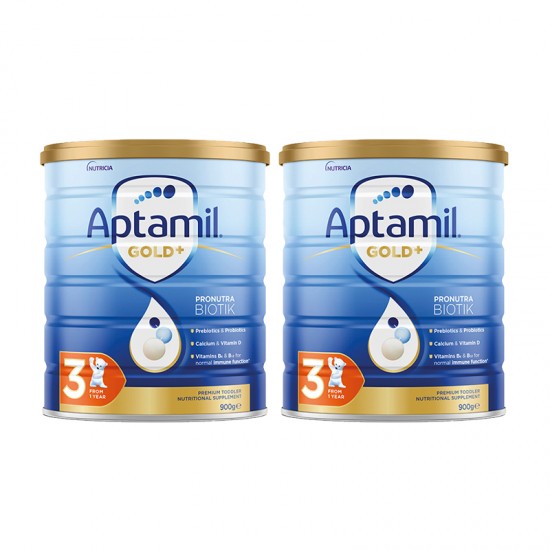 【国内现货】Nutricia Aptamil 爱他美金装3段奶粉 2罐装（1岁以上） 保质期2026.1