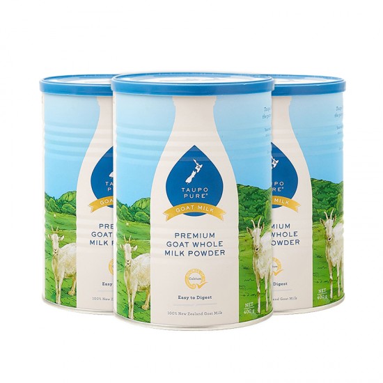 【新西兰直邮】【快线】【3罐】Taupo Pure 特贝优全脂山羊奶粉400g *3罐 保质期：2027.2左右