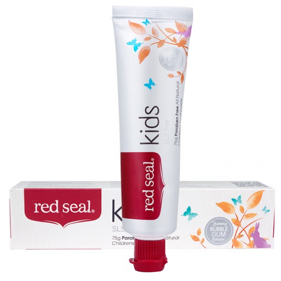 Red Seal kids红印 天然植物无氟无色素可吞咽儿童牙膏75g 保质期2026.8