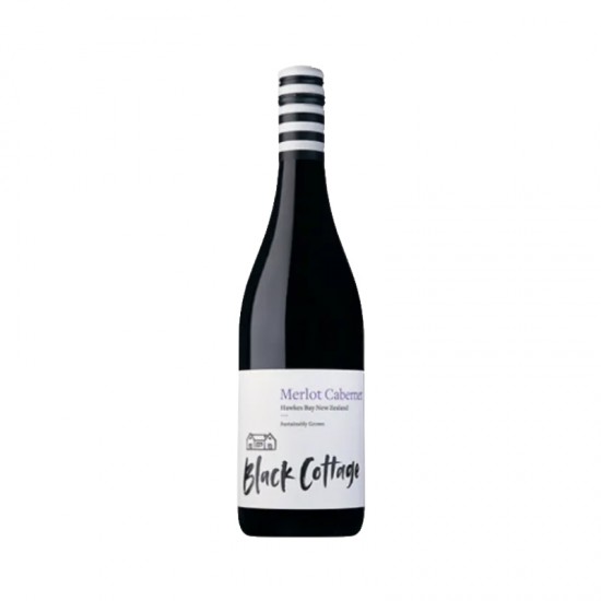 【国内现货】【买五送一 实发6瓶】2021年新西兰Black Cottage 布莱克霍克斯湾梅洛 750ml 13% 干红葡萄酒 6瓶