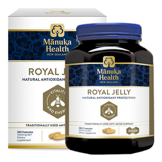 【因天气原因产品融化无法理赔】Manuka Health蜜纽康 蜂王浆蜂皇浆胶囊 增强免疫力 365粒 保质期2027.8