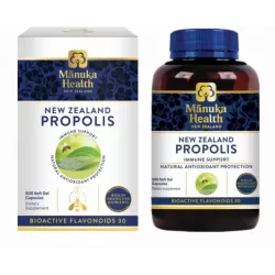 【胶囊因天气原因融化不理赔】【包邮额外加送mgo300+蜂蜜】Manuka Health 蜜纽康 BIO30 黑蜂胶胶囊 500粒 保质期2027.2