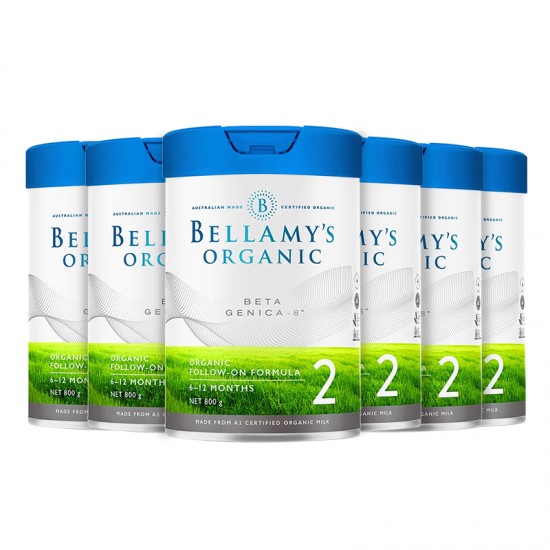 【快线罐底有品牌方中文积分码（BC直邮保税清关模式）】Bellamy 贝拉米白金2段（6-12个月） 6罐 保质期2027.6