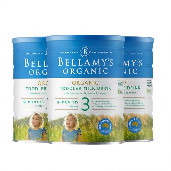 【Bellamy澳洲直邮】【3罐】Bellamy's 贝拉米  有机3段 3罐  保质期：2026.8左右