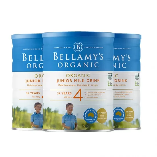【Bellamy澳洲直邮】【新包装】【3罐】Bellamy's贝拉米  有机4段 3罐  （3岁以上）保质期：2027.3左右