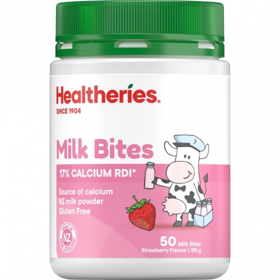 【新包装】Healtheries贺寿利奶片 草莓味 新西兰高钙奶片 儿童零食 保质期2027.12