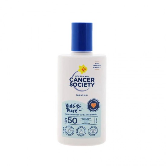 【因天气原因液体侧漏无法理赔】Cancer Society Kids Pure Sunscreen Lotion Spf50 400ml 新西兰防癌协会儿童防晒SPF50 400毫升  保质期2025年8月