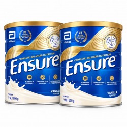 【新西兰普线直邮】【2罐】雅培Ensure大安素成人奶粉800g营养蛋白质粉全安素 香草味 2罐 保质期2028.3左右