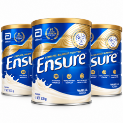 【新西兰顺丰直邮】【3罐】雅培Ensure大安素成人奶粉800g营养蛋白质粉全安素 香草味 3罐 保质期2027.8左右