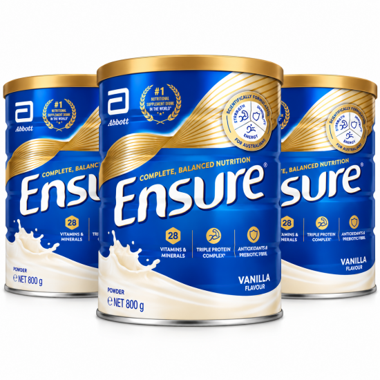 【新西兰顺丰直邮】【3罐】雅培Ensure大安素成人奶粉800g营养蛋白质粉全安素 香草味 3罐 保质期2027.8左右