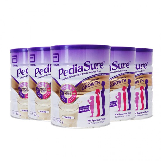 【新西兰直邮】【快线】【6罐香草味】雅培 PediaSure 小安素儿童营养长高奶粉（香草味） 1-10岁 850g*6罐 保质期：2025.1