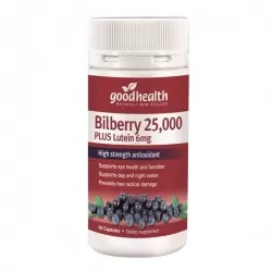 Good Health 好健康 越橘蓝莓护眼胶囊叶黄素 60粒 保质期2027.6