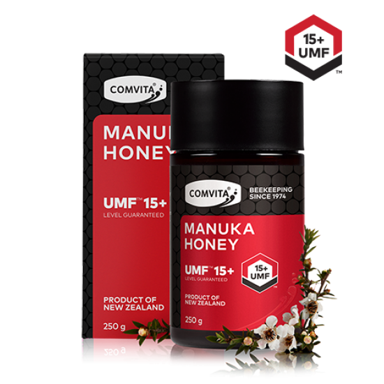 【因天气原因液体侧漏无法理赔】Comvita 康维他麦卢卡蜂蜜Umf15+ 250g  保质期2026.8
