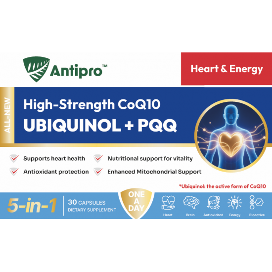 Antipro™ 高纯度还原型辅酶150毫克+PQQ  5合一 30粒 保质期2028.7
