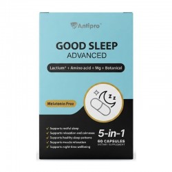 【秒杀】【Antipro系列买三送vc胶囊】AntiPro 五合一天然助眠睡眠胶囊 60粒 保质期2029.7 【秒杀】【Antipro系列买三送vc胶囊】AntiPro 五合一天然助眠睡眠胶囊 60粒 保质期2029.7