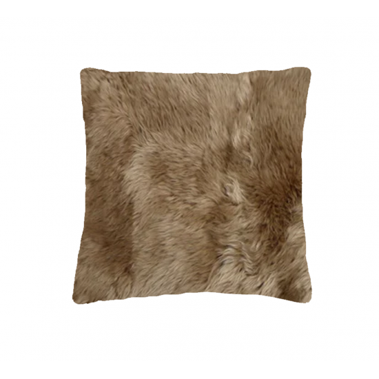 【包邮】【内胆需额外加20纽（可选）】Sheepskin 长毛羊皮方形坐垫靠垫 焦糖色 80cm*80cm