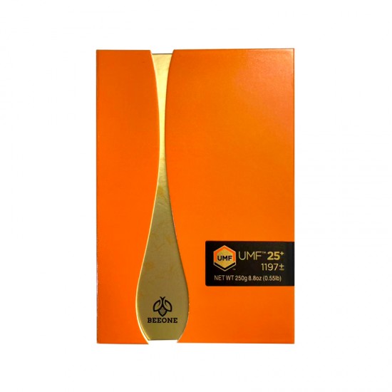 【一件包邮】【礼盒装】【因天气原因液体侧漏无法理赔】【买一送四 送4瓶康维他5+ 500G】BEEONE 麦卢卡蜂蜜UMF25+(MGO1197+) 250g  礼盒装  保质期2030.1 