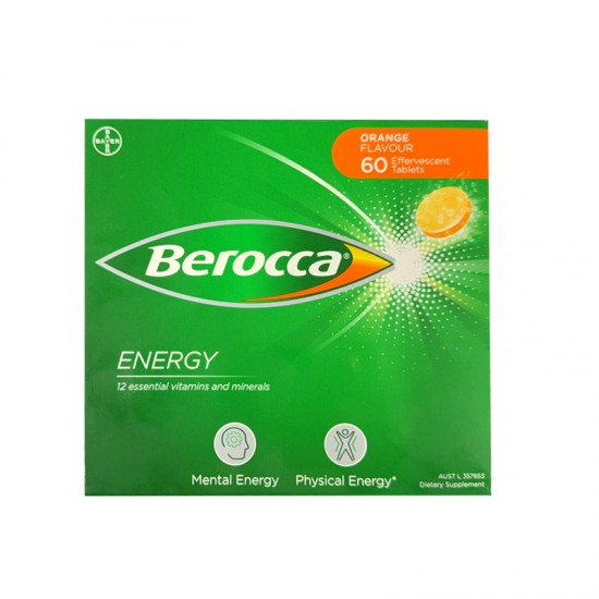 德国 Bayer拜耳 Berocca复合维生素泡腾片 香橙味 60片 保质期：2025.3