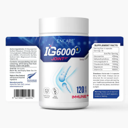 Encare IGg6000免疫球蛋白 氨糖软骨素维骨力关节灵胶囊90粒 保质期2028.4
