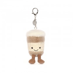 Jellycat  Amuseable Coffee-To-Go Bag Charm趣味咖啡随行杯包包挂饰钥匙扣 尺寸:H18 X W5 CM Jellycat  Amuseable Coffee-To-Go Bag Charm趣味咖啡随行杯包包挂饰钥匙扣 尺寸:H18 X W5 CM