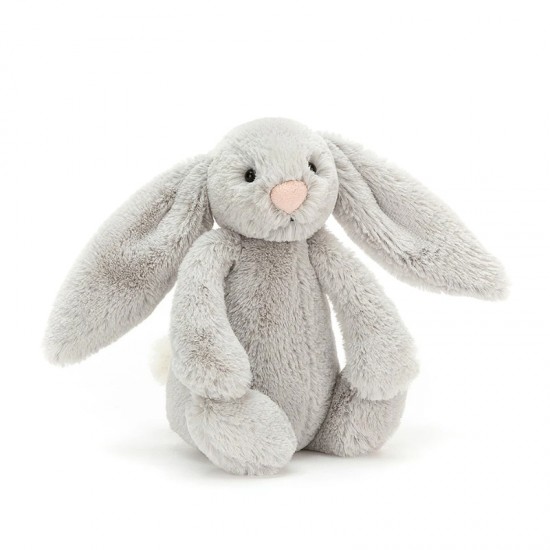 Jellycat  Bashful Silver Bunny Little(Sml)-NC 小号害羞银色邦尼兔 H18 X W9 CM
